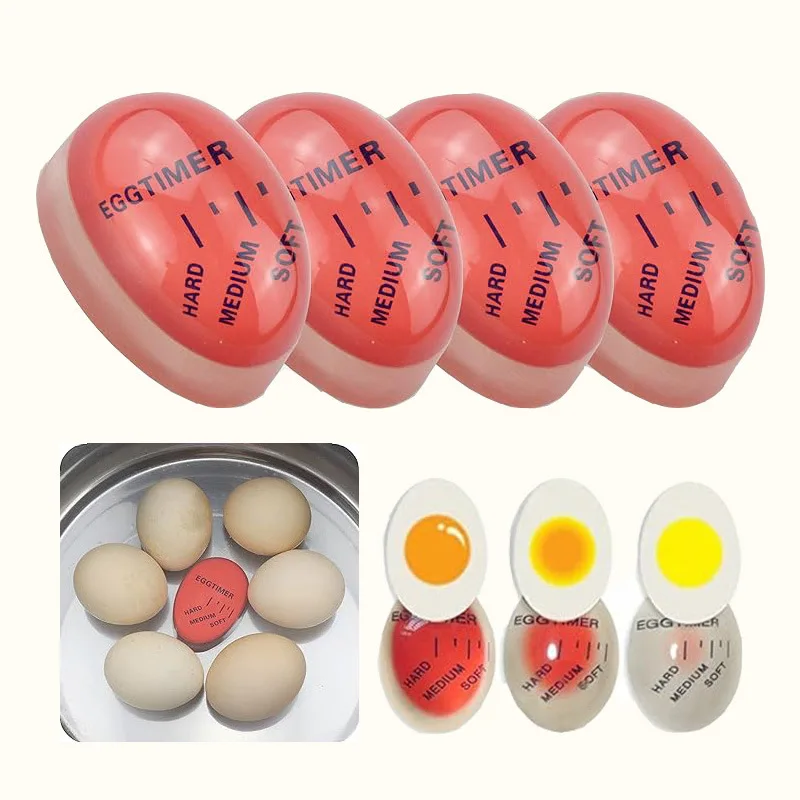 Egg Timer Kitchen Electronics Gadgets Color Eggs Cooking Changing Yummy Soft Hard Boiled Eco-Friendly Resin Red Timer Tools