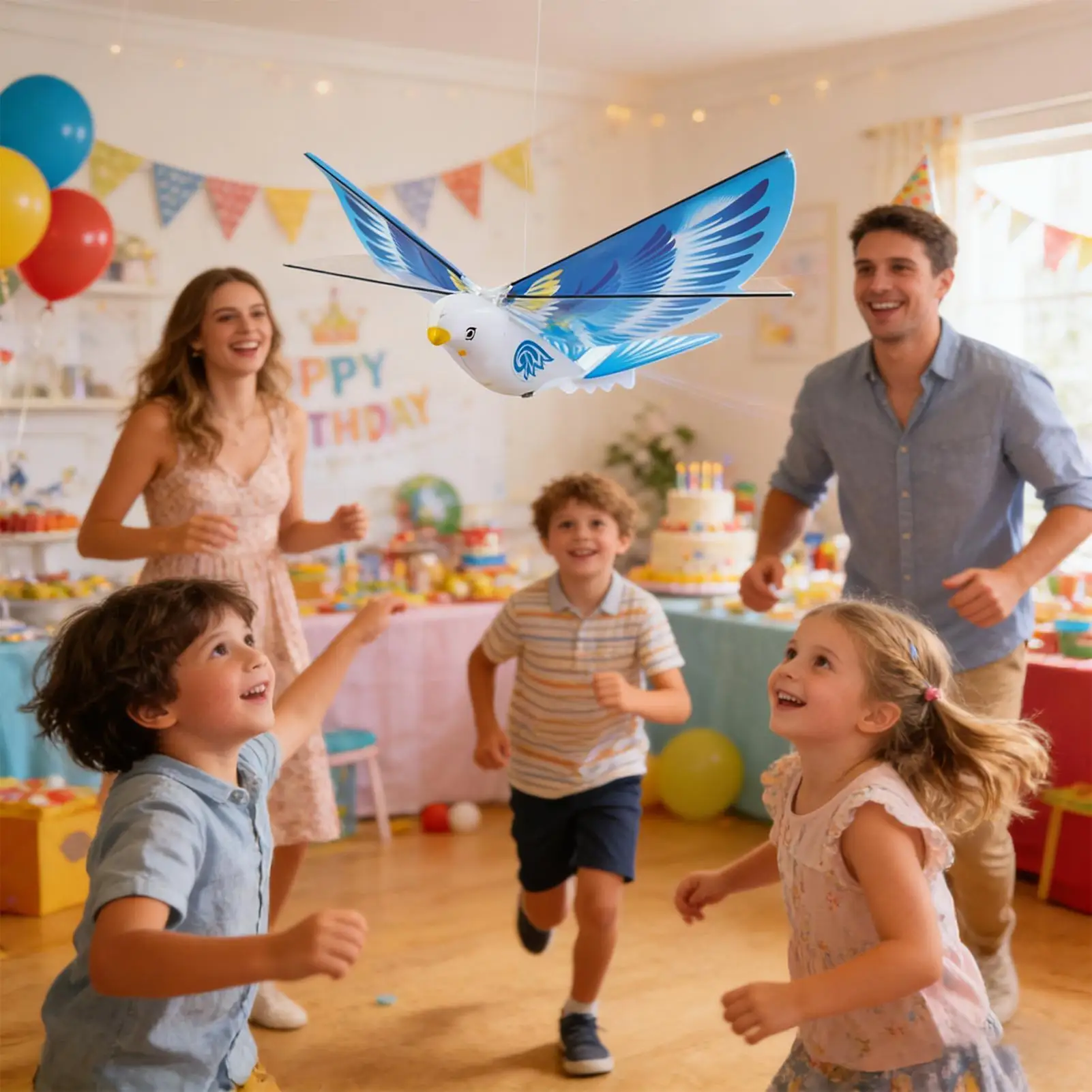 Robot pájaro modelo Animal realista con alas aleteadas volando pájaro eléctrico juguete para niños adolescentes reunión familiar jardín al aire libre