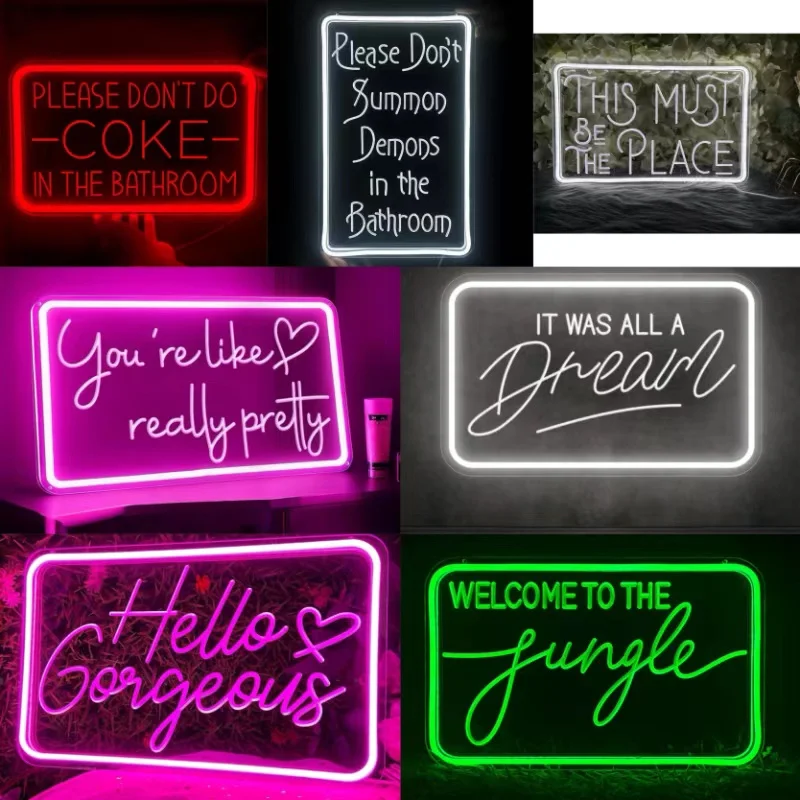 

XM Please Don't Do Coke in The Bathroom Neon Sign for Wall Decor, USB Powered LED Party Decoration, Bathroom, Glowing Sign Gifts