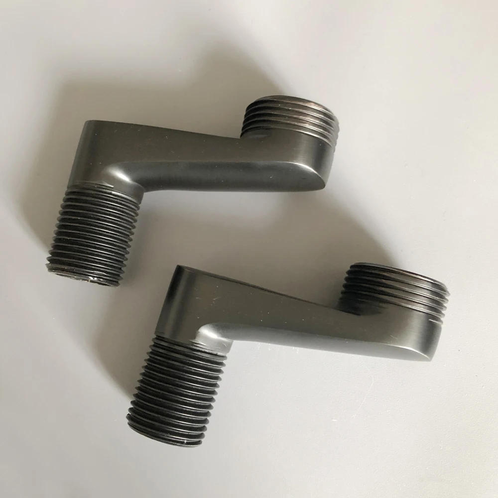 2Pcs Black Oil Rubbed Brass Bathroom Fitting Claw Foot Bathtub Faucet Adjustable Swing Arms Wall Mounted Width Swing Arms Nba180