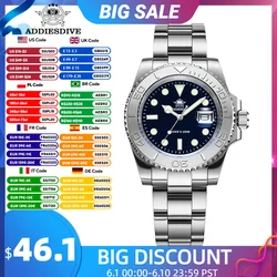 ADDIESDIVE new Fashion Men's Watches Luxury Quartz Watches steel Sport Wrist Watch for Man Sport c3 Luminous 200m diver's watch