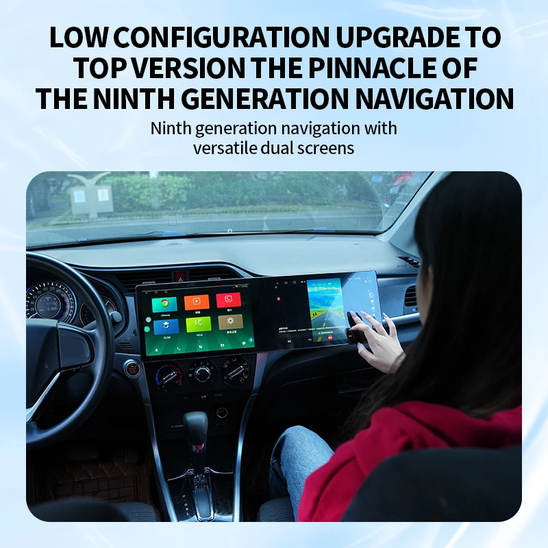 Universal 23.6 21.6 Inch Navigation Car Tv Touch Screen  Front Passenger Seat Entertainment Autoradio Android Dual Screen