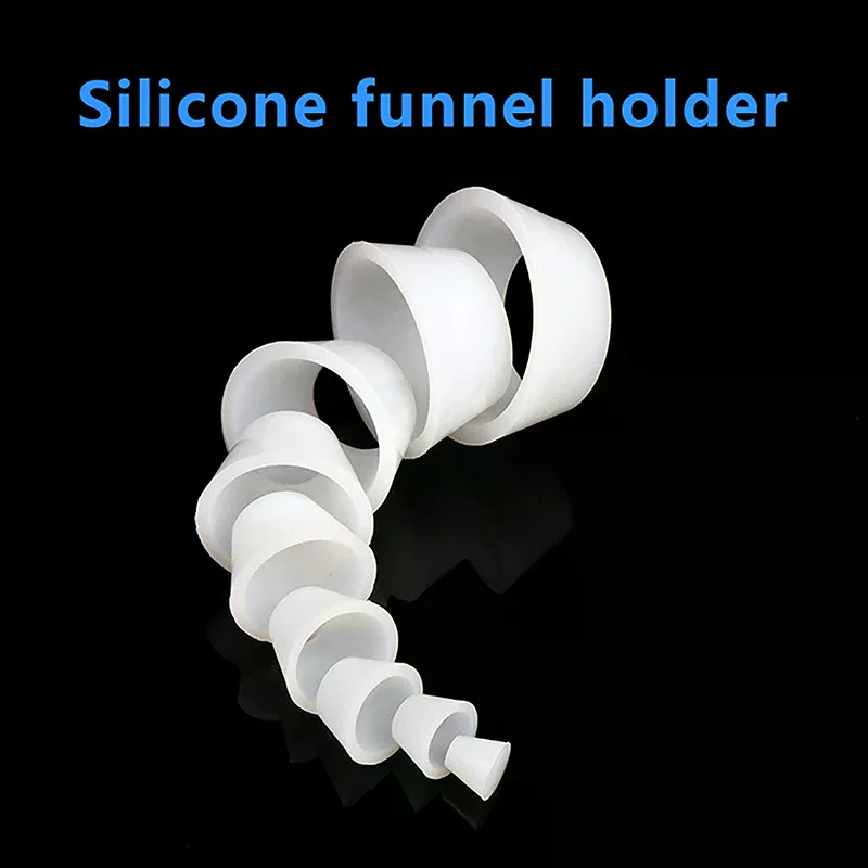 9Pcs Suction Bottle Mat Rubber Filter Cone Smooth Stopper Filtration Assemblies Adapter Tapered Silicone Stopper Funnel