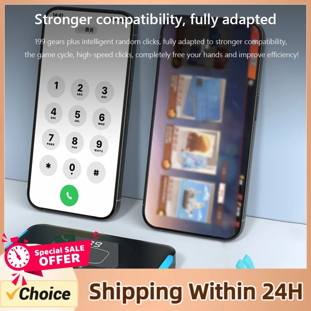 Smart Phone Wireless Auto Screen Clicker Bluetooth-Compatible Auto Physical Screen Tapper Clicking Simulator for All Smart Phone