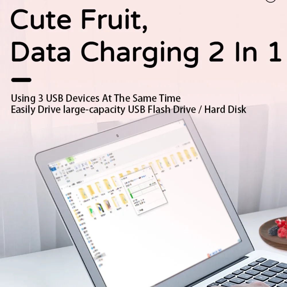 Creative Fruit Pattern Design HUB Multifunctional Expansion Hub 3-port USB Splitter, Laptop Distributor, USB Device Universal