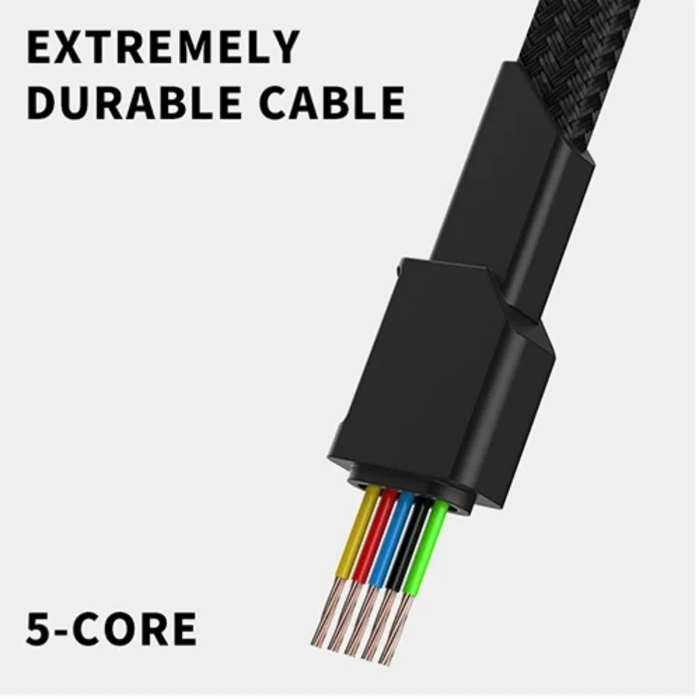 60W Magnetic Data Cable PD Fast Charging Type-C  4 in 1 Multifunctional Nylon Braided Cord For IOS Huawei Xiaomi Tablets Laptops