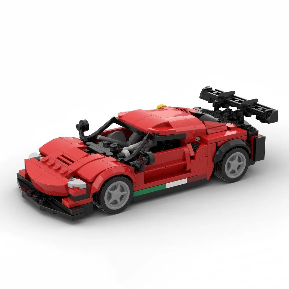 폴라디어 350PCS 창의력 MOC DIY 레이싱 296 gt3 조립 블록 모델 장난감 브릭 어린이 크리스마스 생일 선물