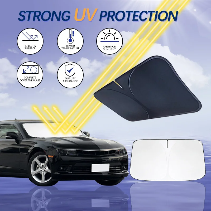 Car Sun Visor Front Windshield Sunshade Heat Insulation Summer Auto Accessories For Chevrolet Camaro convertible Z11