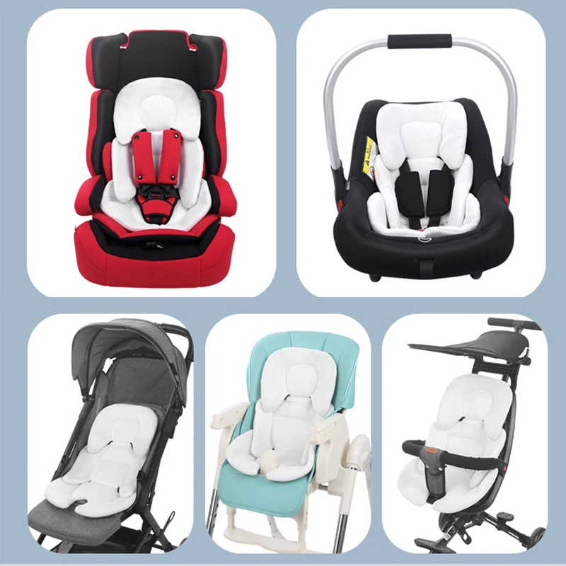 Cojín para cochecito de bebé, almohadilla para asiento de coche infantil, colchón térmico General para las cuatro estaciones, malla transpirable, 2