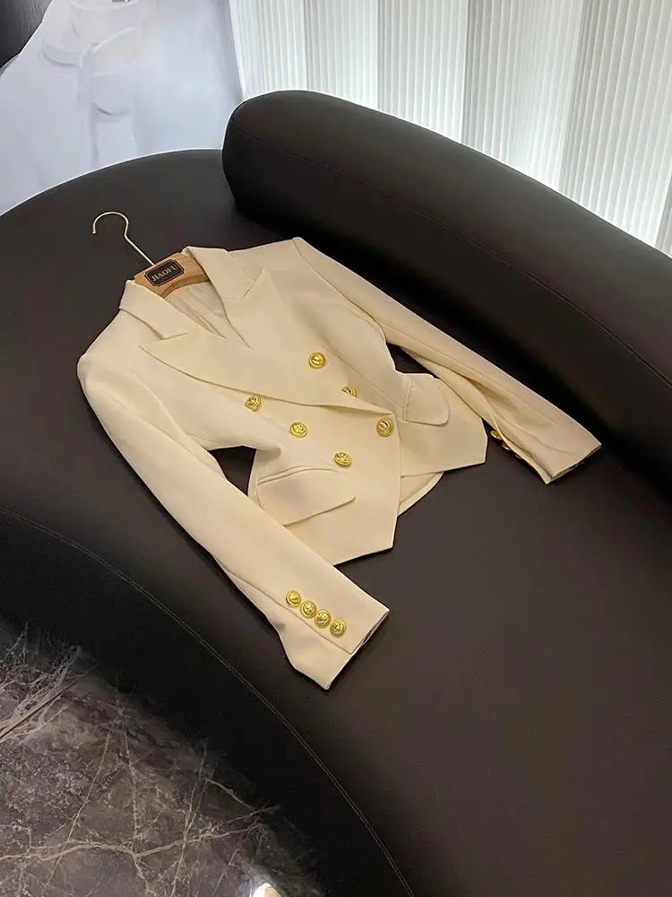 

Классический женский костюм для похудения Jaet Winter 2025 Faionable Commute Sle Long Sve с двойной пуговицей, чистый цвет D9986