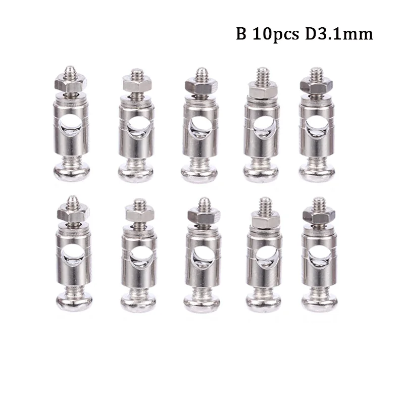10 Stücke RC Flugzeug Boot Stößelstange Verknüpfung Stopper Servo Anschlüsse Einstellbarer Durchmesser 3,1mm/2,1mm/1,8mm/1,3mm Hubschrauber Rc Boot