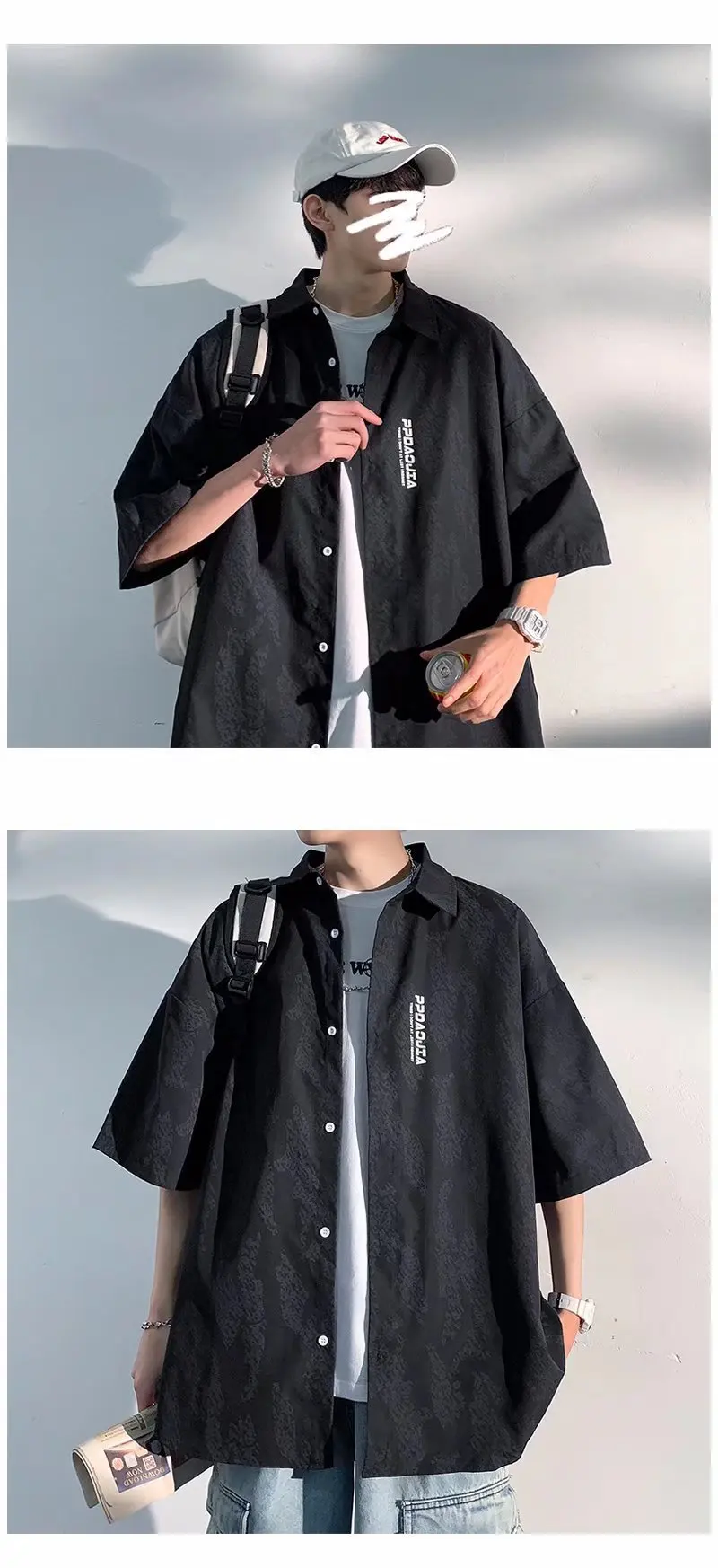 Японский модный бренд, минималистичная рабочая одежда в уличном стиле, рубашка с короткими рукавами, летняя тонкая свободная рубашка с рукавами пять четвертей