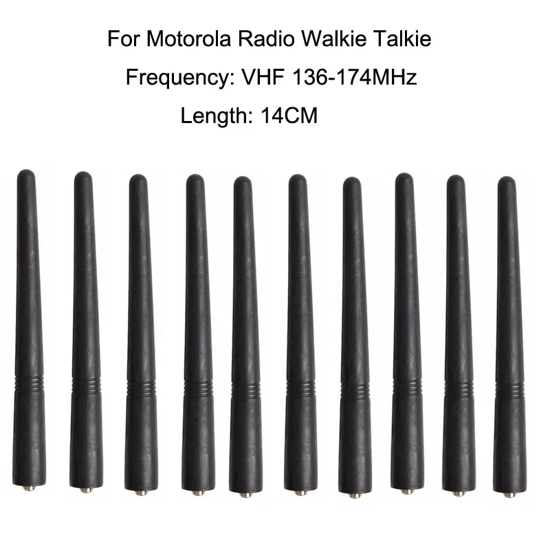 

Lot 10pcs VHF 136-174MHz Whip Antenna 14cm for Motorola GP68 EP450 CP140 CP040 GP328 GP340 GP360 GP380 GP388 GP680 PRO5150 Radio