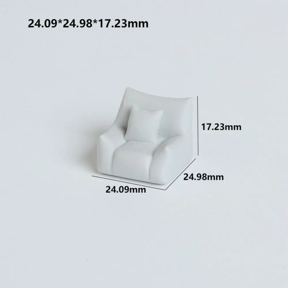 High Quality 1:12 Dollhouse Simulation Tea Table Mini Plastic Dollhouse Chair Model Dollhouse Decoration Accessories