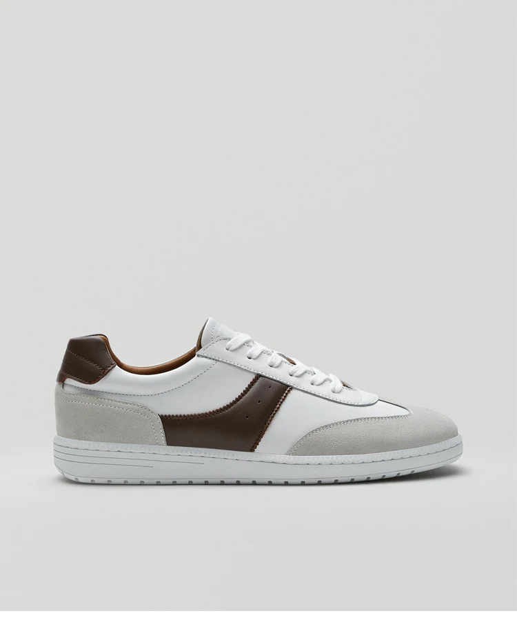 Withered Vintage Shoes Men Casual Shoes Man Vulcanized Shoes Men German Training Shoes Real Leather Patchwork Sneakers