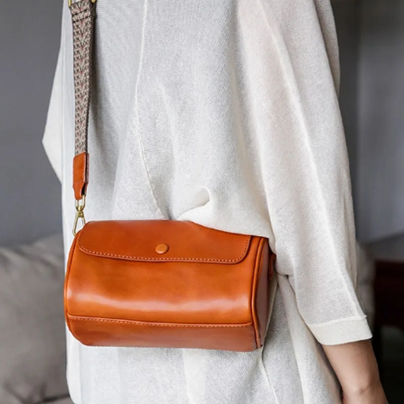 AETOO  Retro genuine leather single-shoulder underarm bag for women 2025 autumn/winter new vegetable-tanned top layer cowhide cr