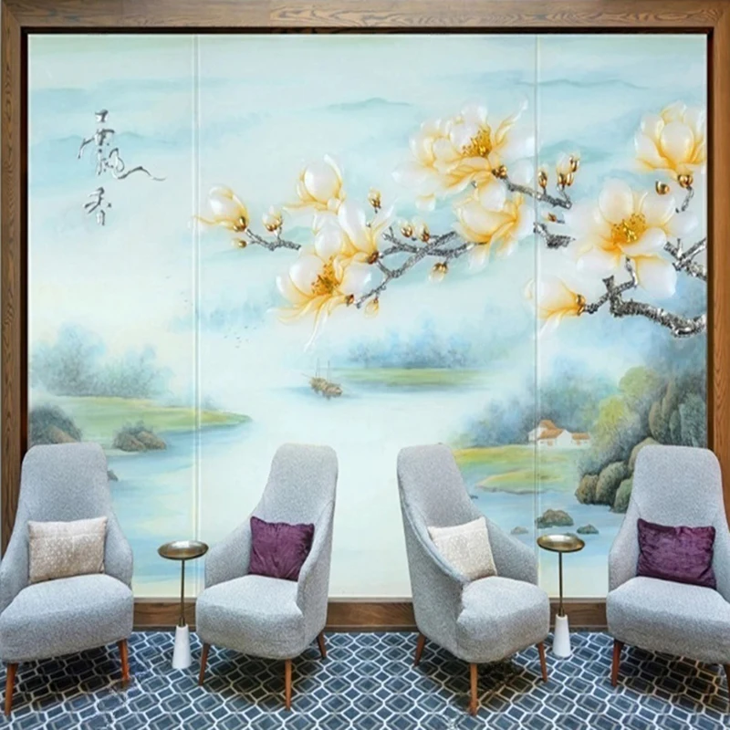 

MU8588 Photo Wallpaper Painting 3D Stereo Flowers Murals Living Room Sofa TV Background Wall Paper Modern Home Decor Room Fresco