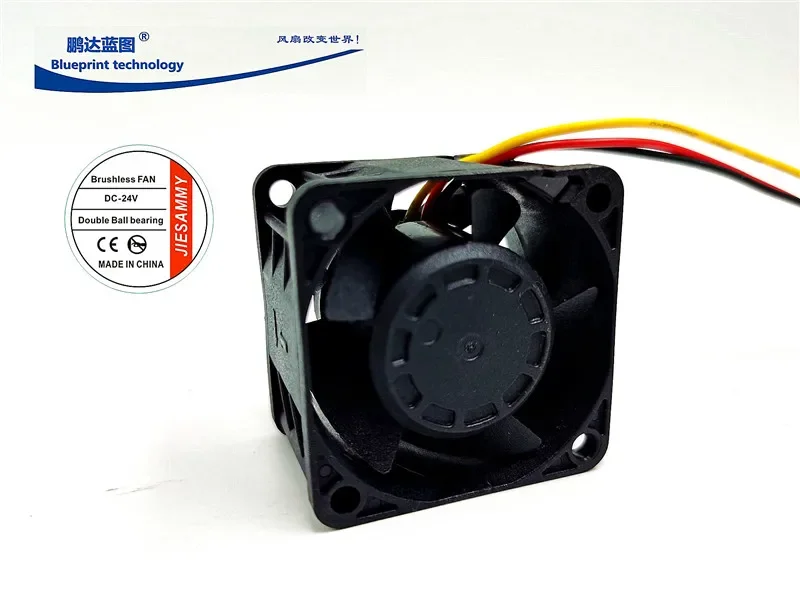 New Jiesammy 4028 4cm Double Ball 24v0.09a Alarm Speed Measurement Function Frequency Conversion Cooling Fan 40*40*28MM