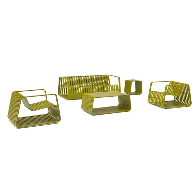 

Modern Unique Design Outdoor Furniture Garden Aluminum Lounge Sofa Hotel Park Home Sofa