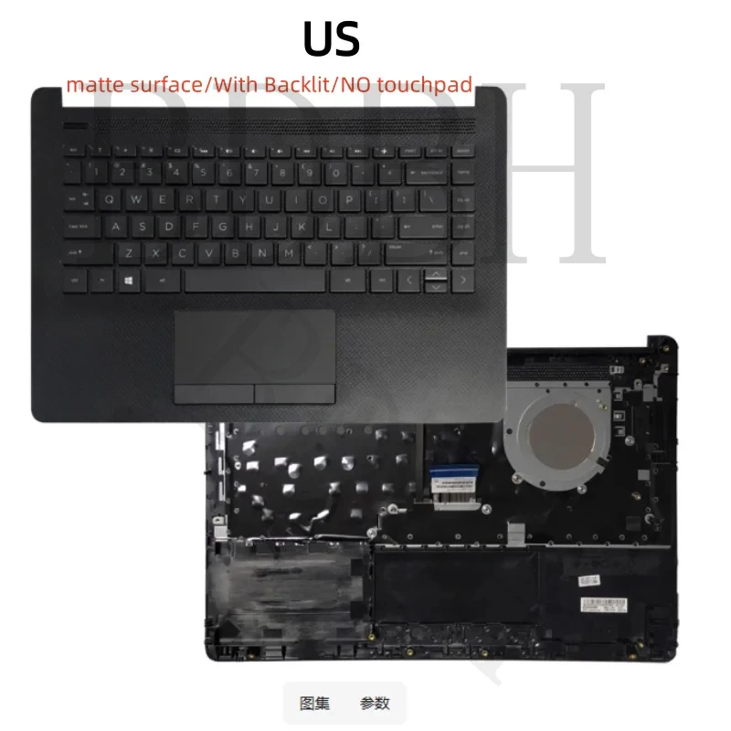 For HP 14-CM 14T-CM 14Z-CM 14-CK 14-DG TPN-I131 14q-cs US UK RU BR Top Case Palmrest Lower Bottom Cover