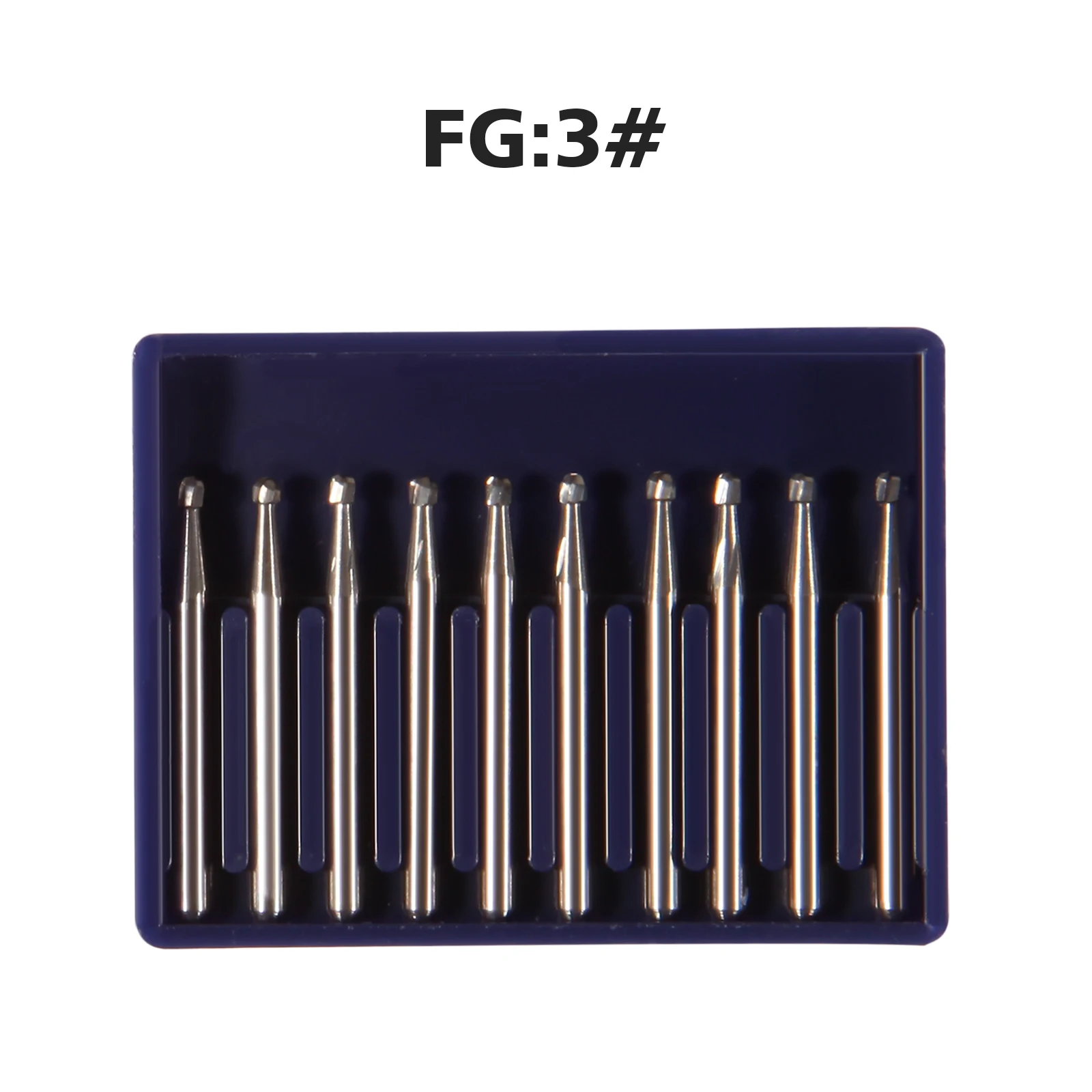 10 Pcs/box Dental Rodada Carbide Aço Burs FG 1.6 Bur Brocas De Polimento Para Alta Velocidade Handpiece Alta Qualidade