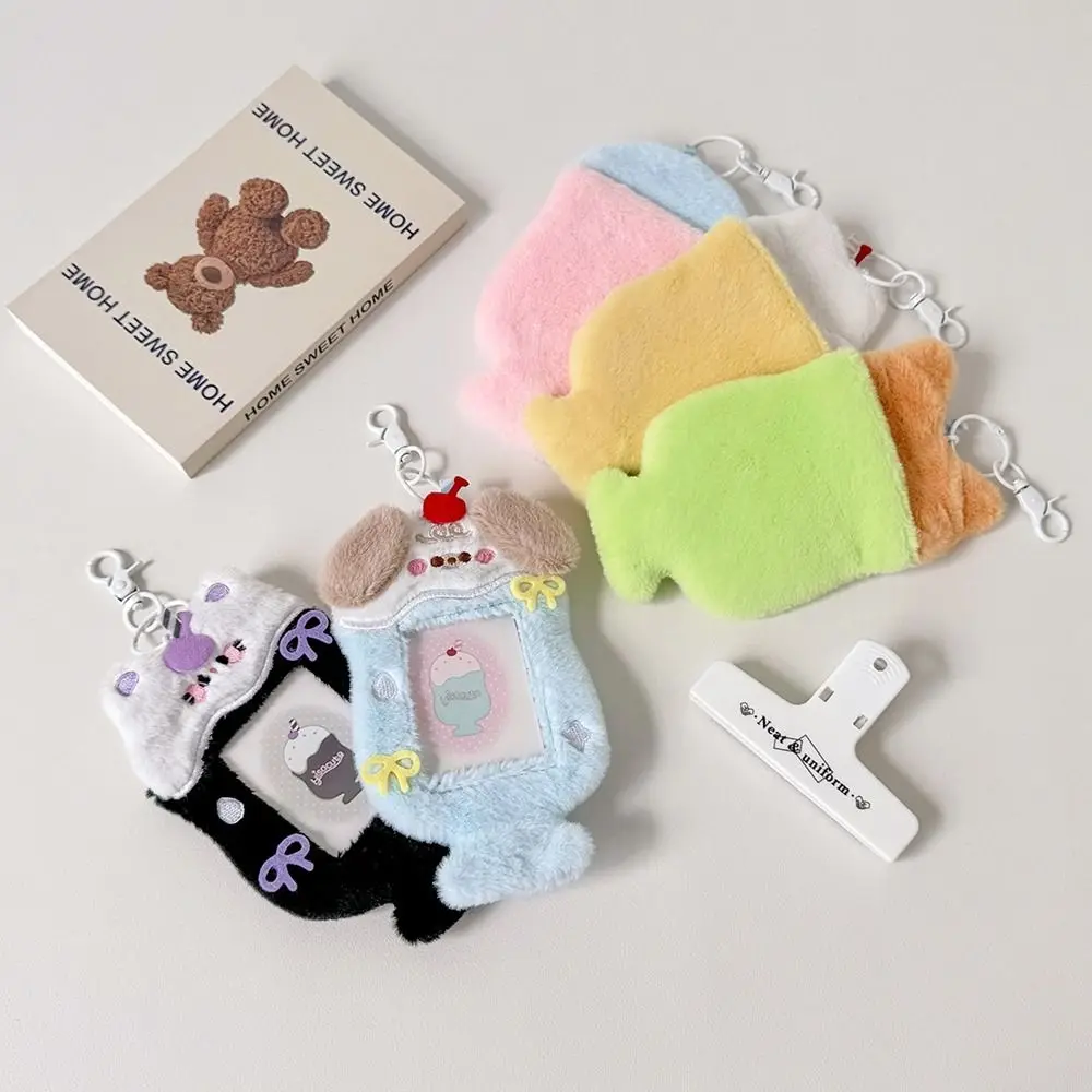 Cute Cartoon Animal Photocard Holder Dog Korean Style Bus Card Holder Cat Protective Case Plush Idol Photocard Holder Student