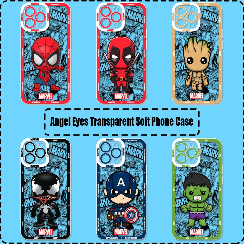 Cartoon Marvel Spiderman Deadpool Groot Case For Samsung Galaxy A55 A54 A53 A52 A52S A72 A71 A35 A34 A32 A31 A25 A24 A23 Cover