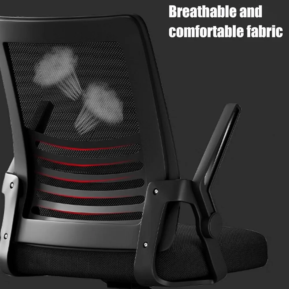 Computer Chair Home Office Chair Ergonomic Desk Chair Mesh Computer  With Folding Lumbar Support Armrest Gamer Gaming image 4