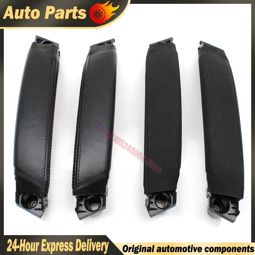 Left Right Car Interior Leather Door Handle For Land Rover Discovery Freelander 2015-2019 Inner Door Panel Handle Pull