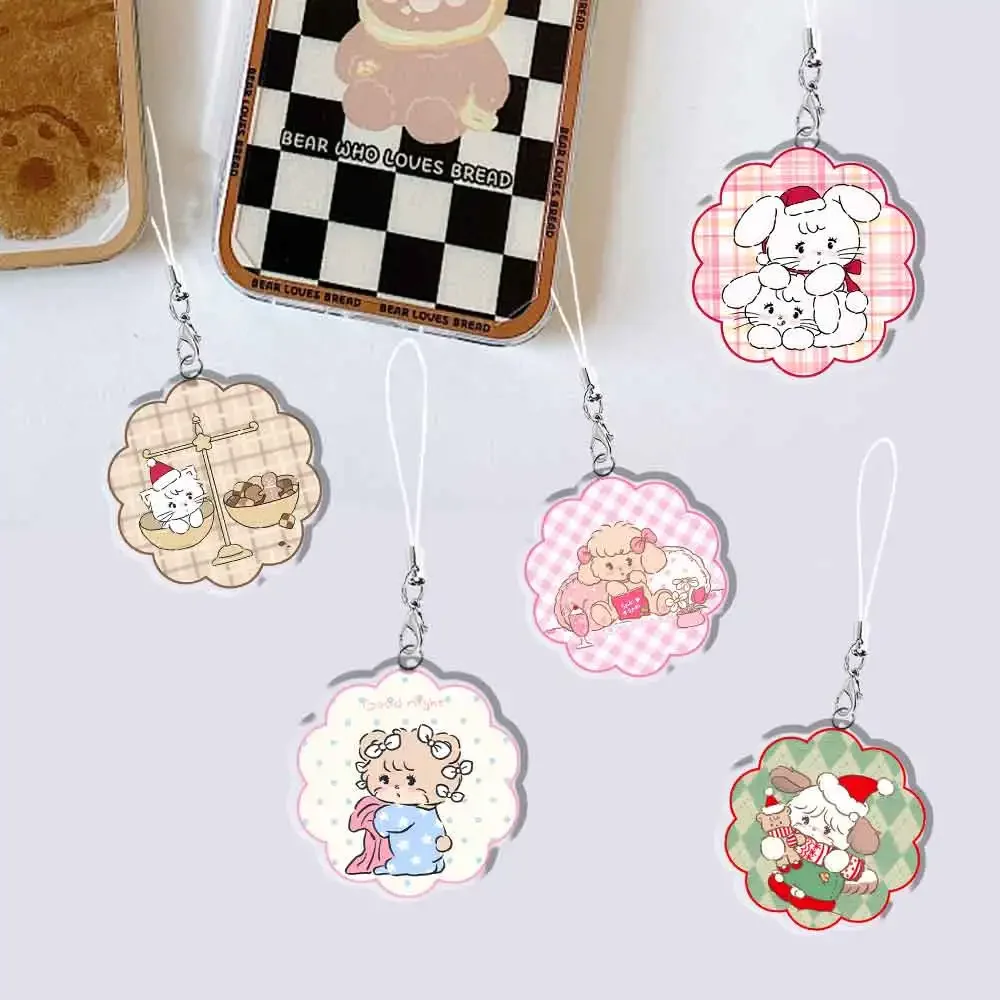 Sanrio Pendant Mikko Mobile Phone Pendant Hanging Keychain Key Backpack Cute Acrylic Accessories Ins Style Buckle Cartoon Gifts