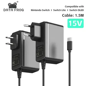Frog-AC ADDADER ADAPTING FOR NINTENDO SWITCH, OLED LITE, EU, USA PLUG, POWER CABLE, USB TYPE, ACCESSORY POWER CABLE 10 Main Sales Charger for Edifier Phone - №6
