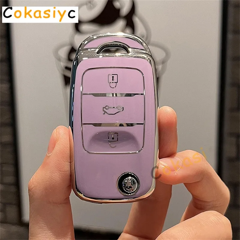 Car key cover case skin holder set protector fob for Changan CS75 EADO CS35 RAETON CS15 V3 V5 V7 2button remote key Holder Shell