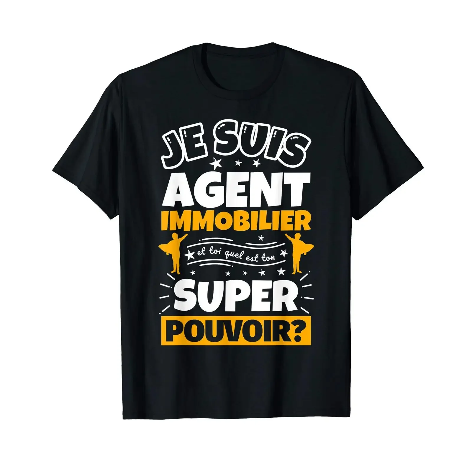 real estate agent funny gift what es your super power T Shirt Black S vintage Washed Top For Everyday Wear Comfortable