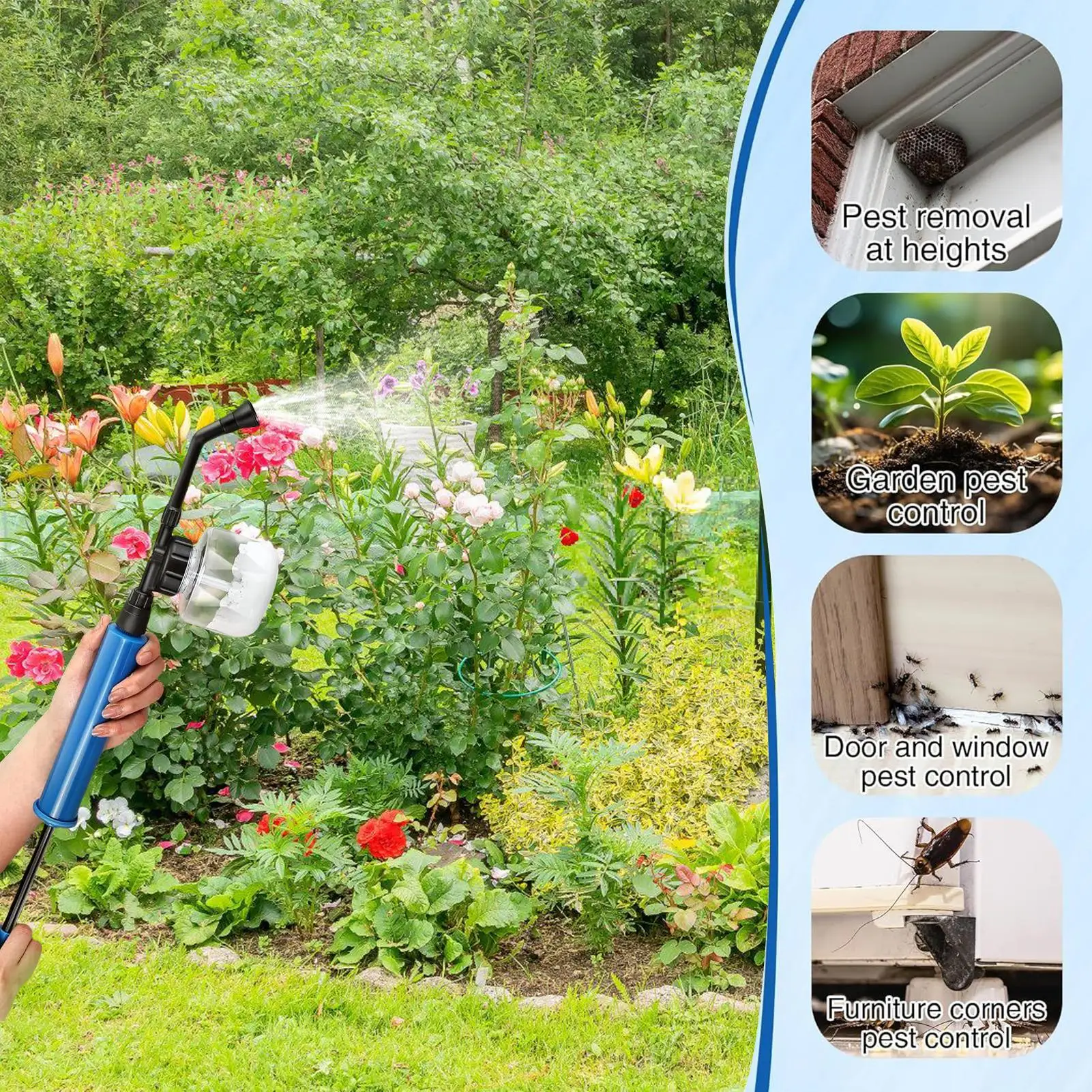 Diatomaceous Earth Applicator Portable Powder Duster Applicator for Plants Multi-Functional Diatomaceous Earth Sprayer Gardening