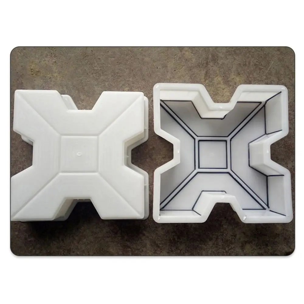 1Pcs 25x6cm Paving Brick Mould Plastic Reusable Concrete Path Maker Mold DIY Hollow Grass Stepping Stone Paver