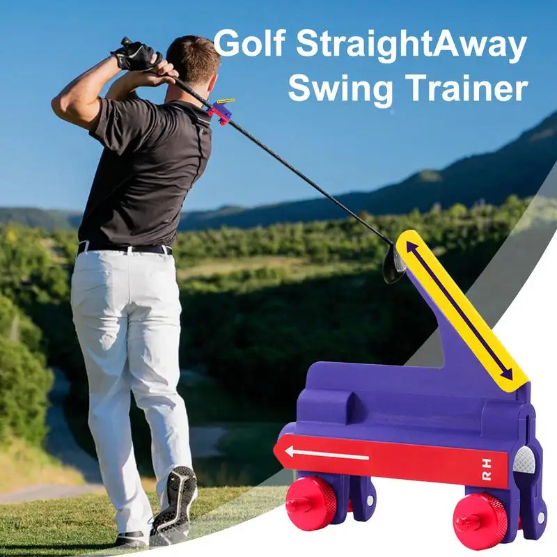 Straightaway Swing Trainer Golf Hitting Trainer Swinging Aid Sports Fan Golf Equipment to Improve Stability for Courtyard