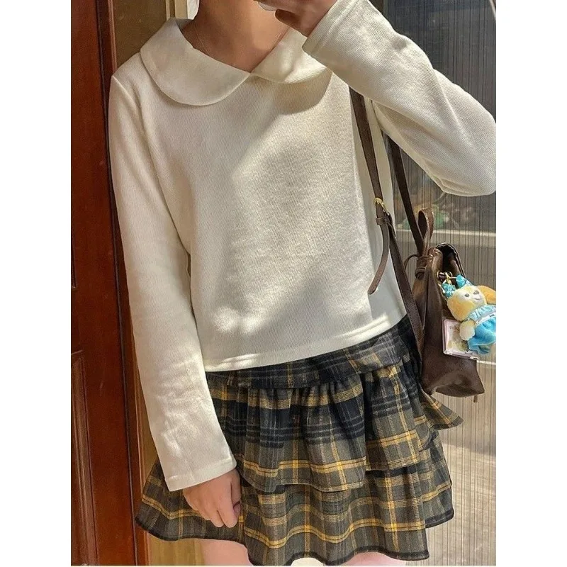 Japanese Y2k Cute Ruffled Plaid Skirt Punk Rock Subculture Cake Skirts Japanese Preppy Style Casual Summer 2024 Women Skirts