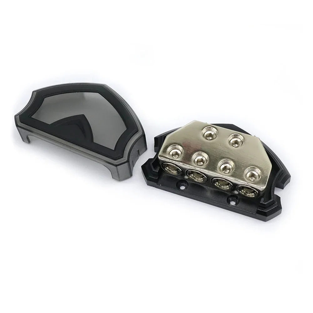 Car Audio Stereo Power Fuse Holder Car Power Distribution Block 0/4AWG 2 Way In 4 Way Out for Car Audio Splitter Accessories