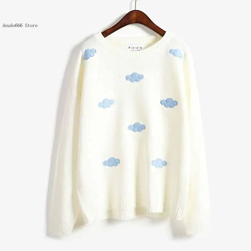 Women Loose Jumper Sweater for Women Pull Femme Cute Cloud Sweater Woman Long Sleeve Pullover Women Clothing Autumn Winter