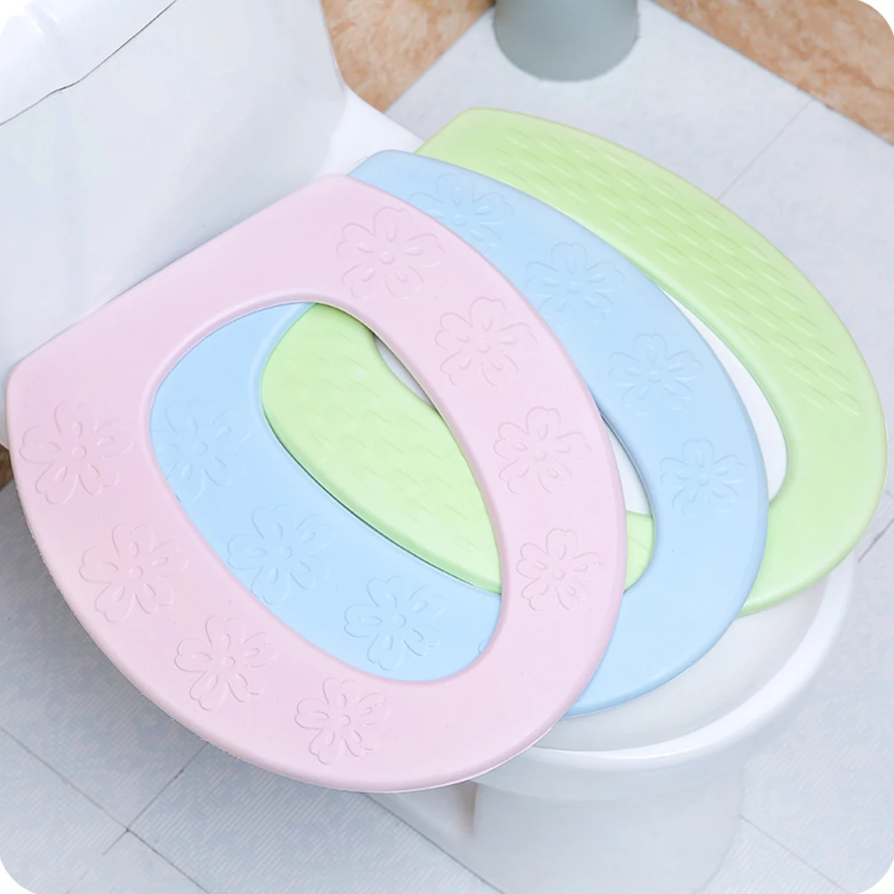 

3pcs Waterproof EVA Toilet Seat Cushion Soft Cooling Pad for Winter Home Sticky Portable Germ Avoidance Gift Idea