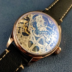 Luxury Man Watch for Seagull ST3600 Manual Movement Skeleton Dial Vintage Manual Mechanical Wristwatches Dropshipping