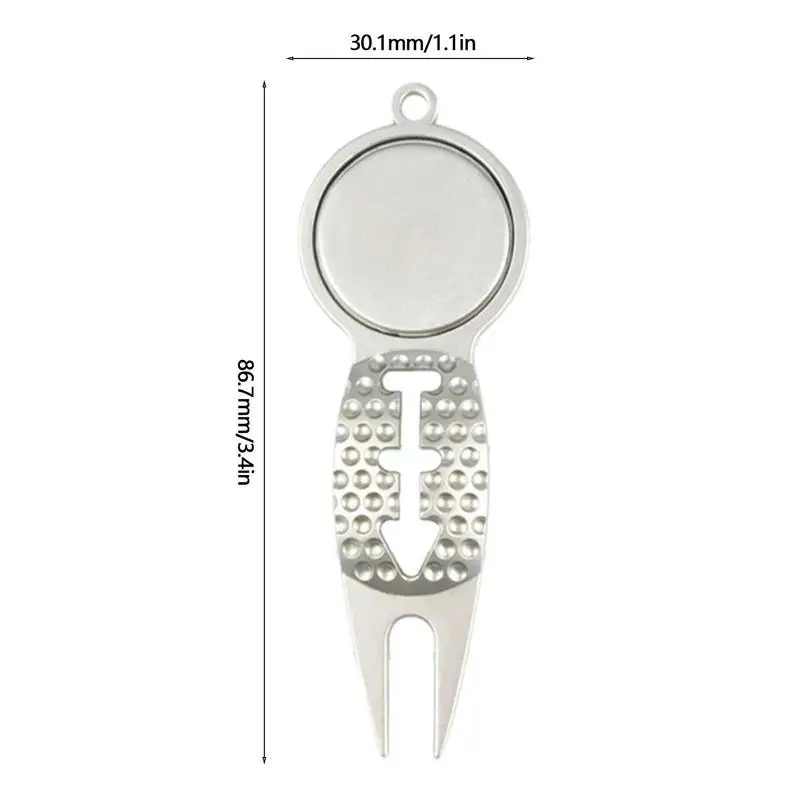 Zinc Alloy Divot Tool and Ball Marker, Portátil Repair Tool, Rustproof, Sturdy Golf Acessórios para limpeza