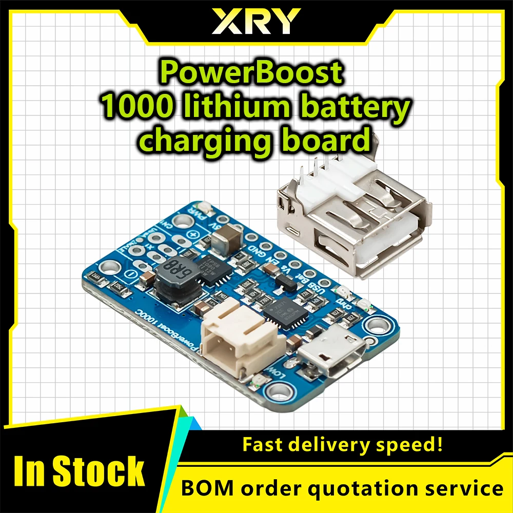 XRY 2465 Spot Module Rechargeable 5V Lipo USB Boost Charger PowerBoost 1000 Charger - Rechargeable 5V Lipo USB Boost 1A - 1000C