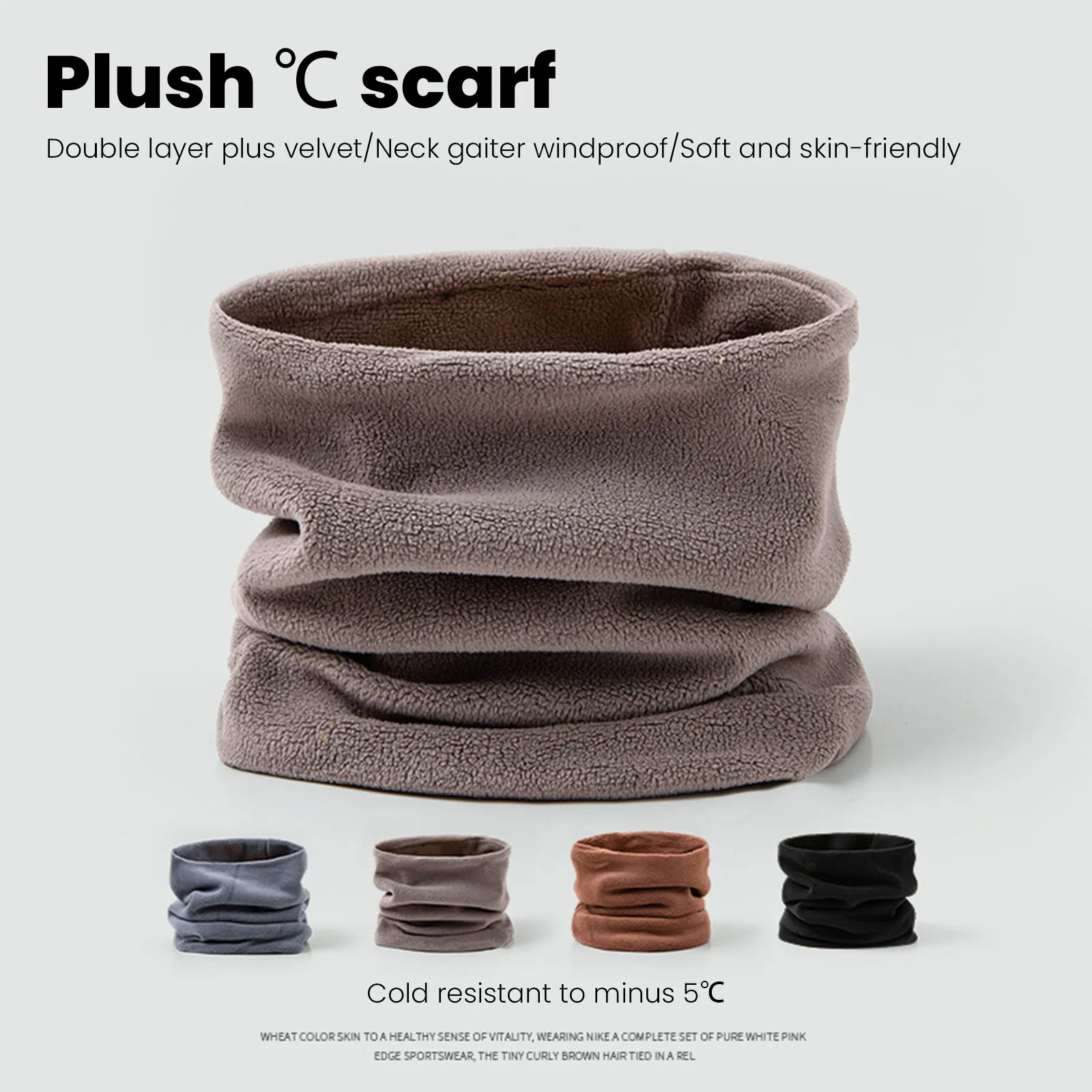 

Unisex Fleece Scarfs Fashion Winter Spring Casual Thermal Snood Neck Warmer Face Mask Beanie Hats Hot Sale Headwear Accessories