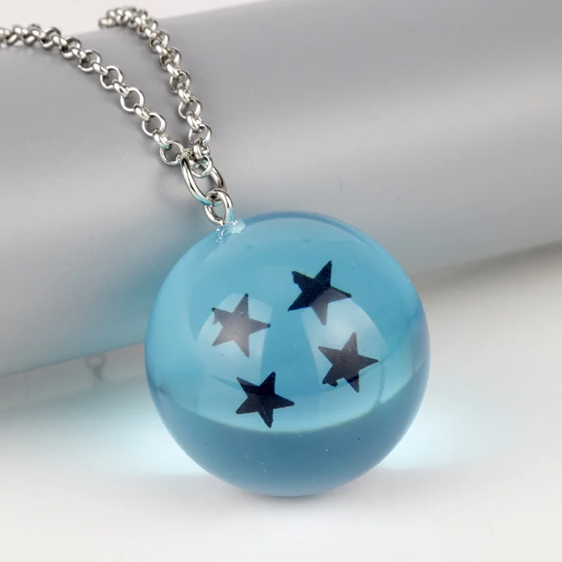 Anime Dragon Ball Z Necklaces Son Goku Shenron Dragonball Crystal Ball Pendants Cosplay Accessories Action Figure Kids Toys Gift view 5