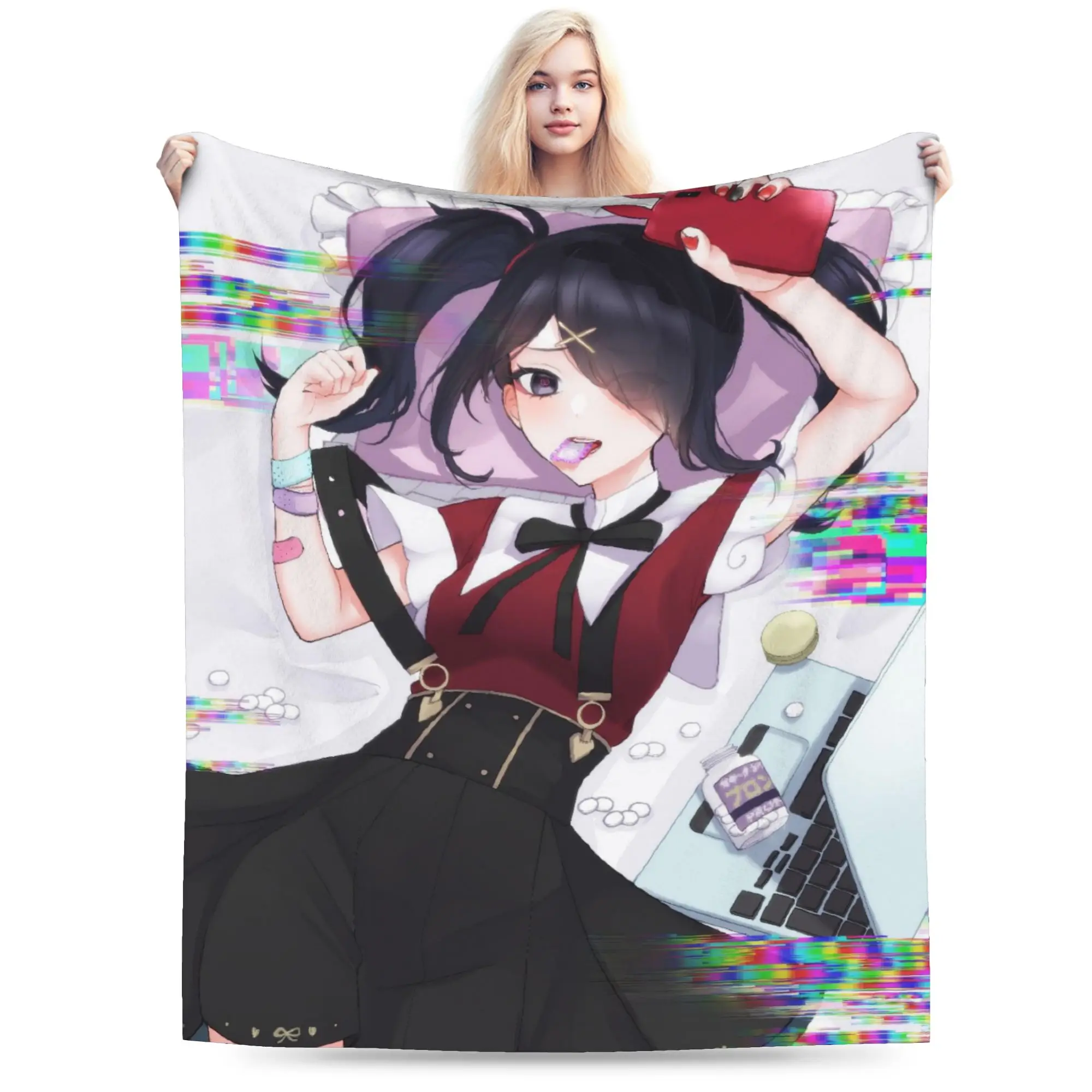 Needy Streamer Overload Ame-chan Blanket Flannel All Season  Portable Lightweight Thin Throw Blankets for Bedding Car Bedspreads
