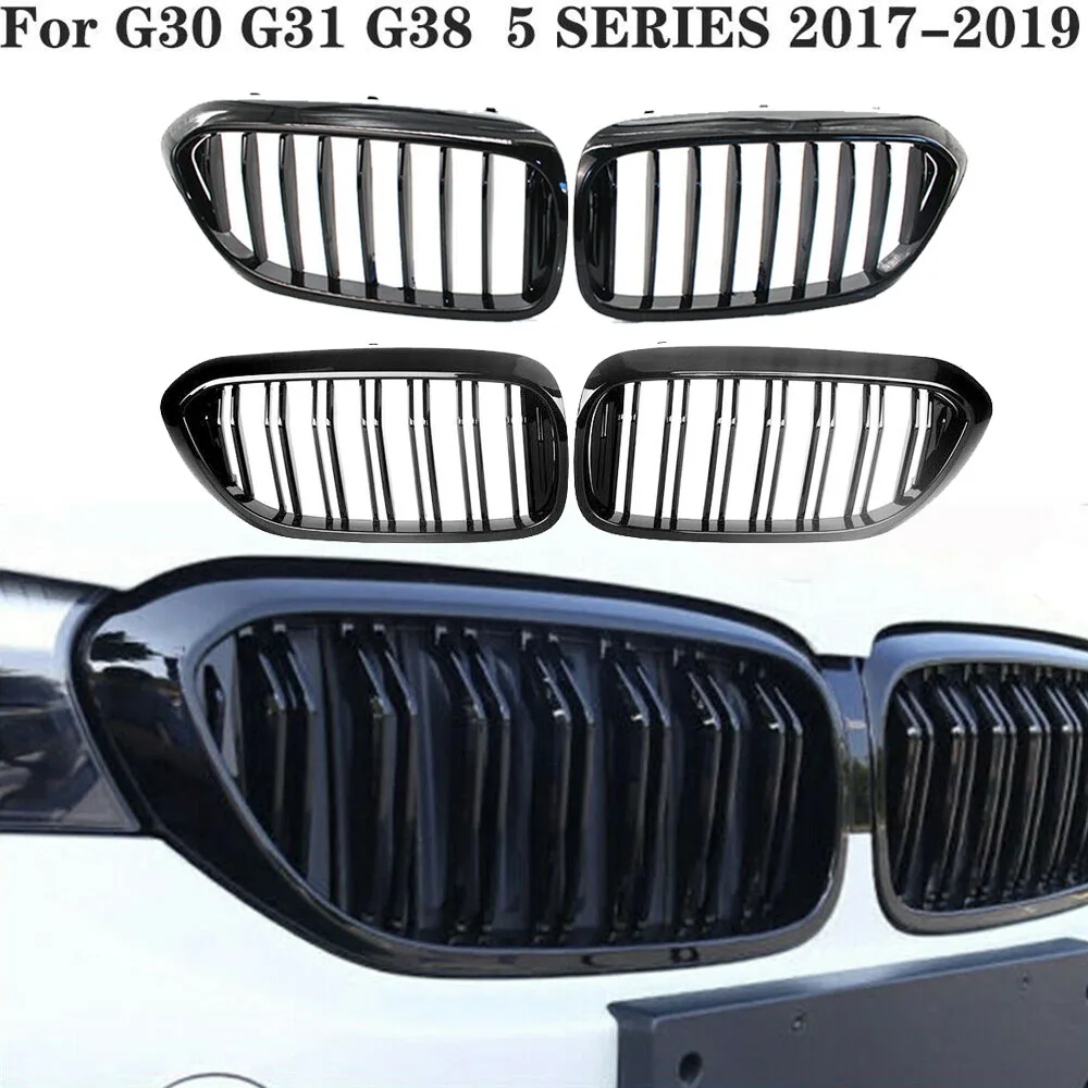 

Передняя решетка радиатора (ноздри) глянцевая черная для BMW 5-й серии G30 F90 Touring G31 2016-2020 51137390863 51137390864 51137390865