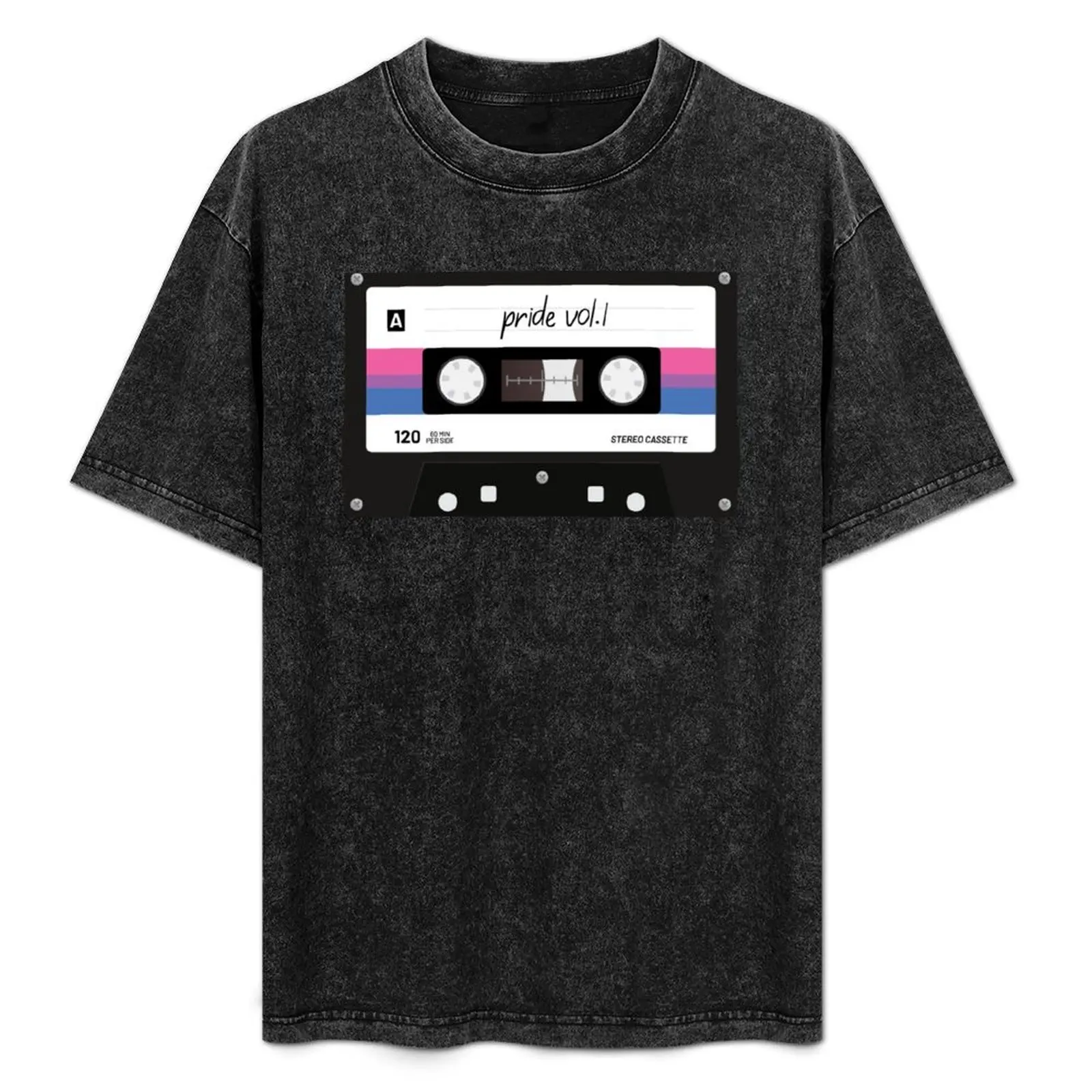 

2025 Bisexual Pride Mixed Tape T-Shirt T-shirts Personalized T-shirt Mens Graphic T-shirts Big and Tall