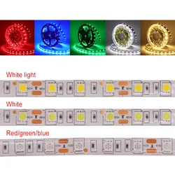 LED Strip Light 12V 5m SMD 5050 300 LEDs Pixels 2835 Diode Tape RGB White LED Ribbon Flexible Lights Home Decor