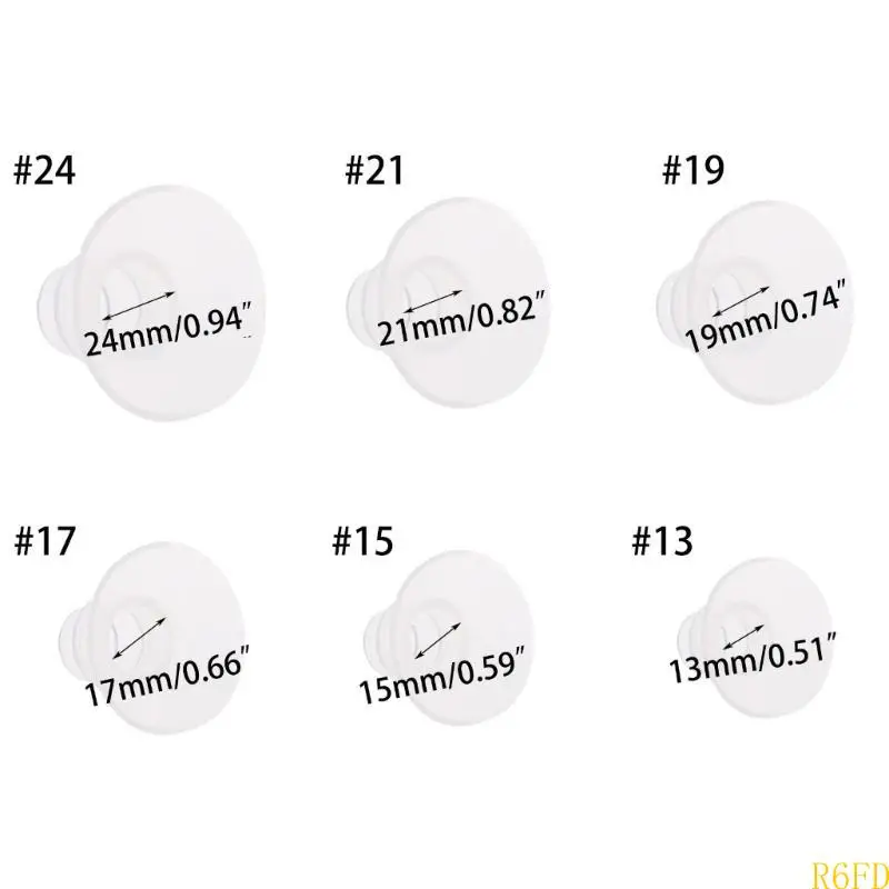 R6FD 유방 펌프 플랜지 인서트 모유 수유 펌프 방패 좁은 커넥터 실리콘 플랜지 삽입 모유 펌프 액세서리